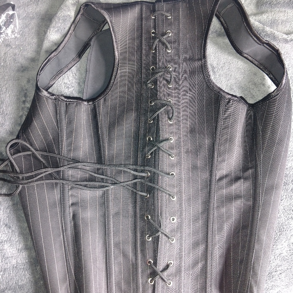 Black striped corset